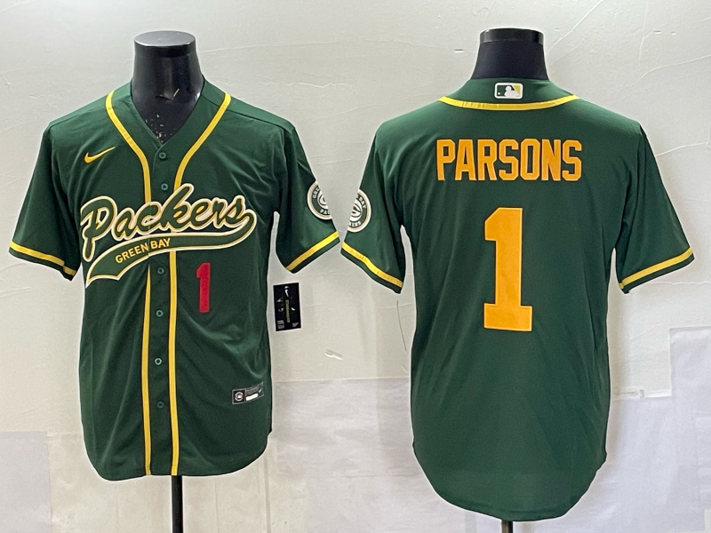 Men Green Bay Packers #1 Parson green Nike NFL 2025 jersey 02